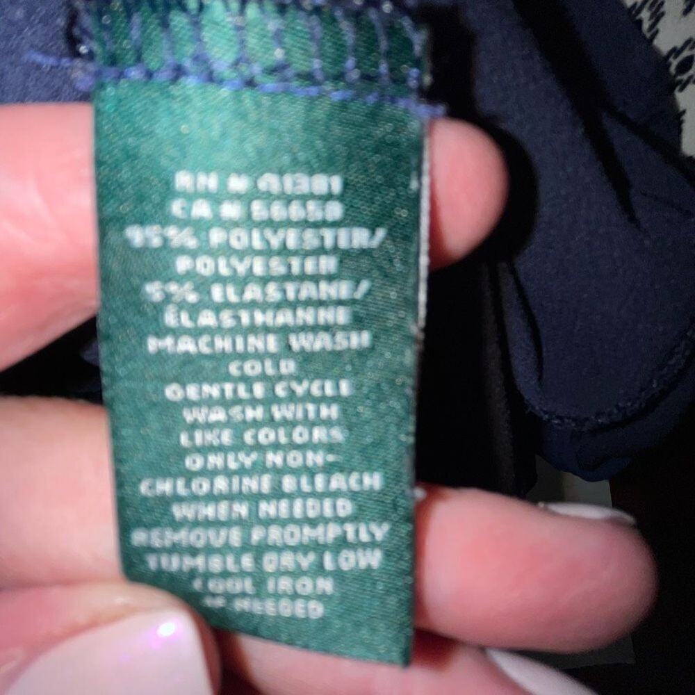 Lauren‎ Ralph Lauren navy button up tunic medium - Picture 5 of 5
